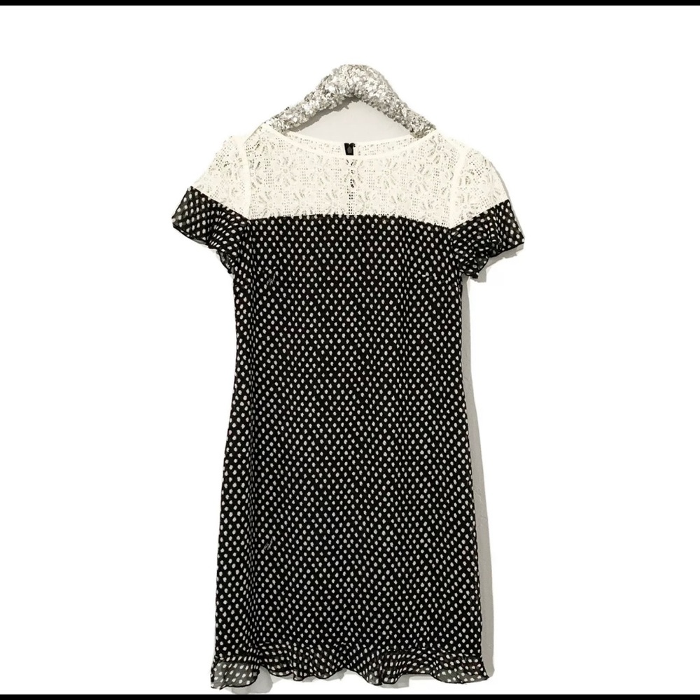 Karl Lagerfeld FlutterSleeve Polkadot Sheath Dress